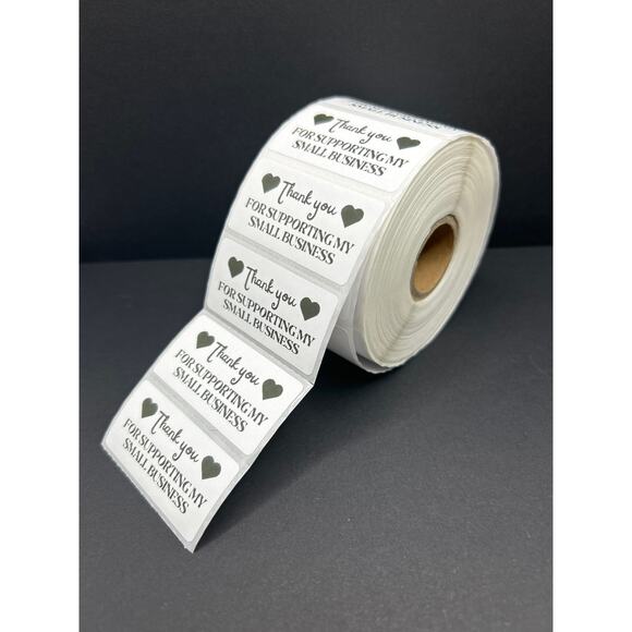 Set of 100 Handmade "Thank you for Supporting my Small Business" Stickers - Picture 2 of 4